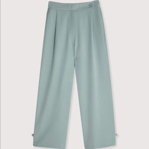 Oak+Fort High Waist Trouser in milieu green